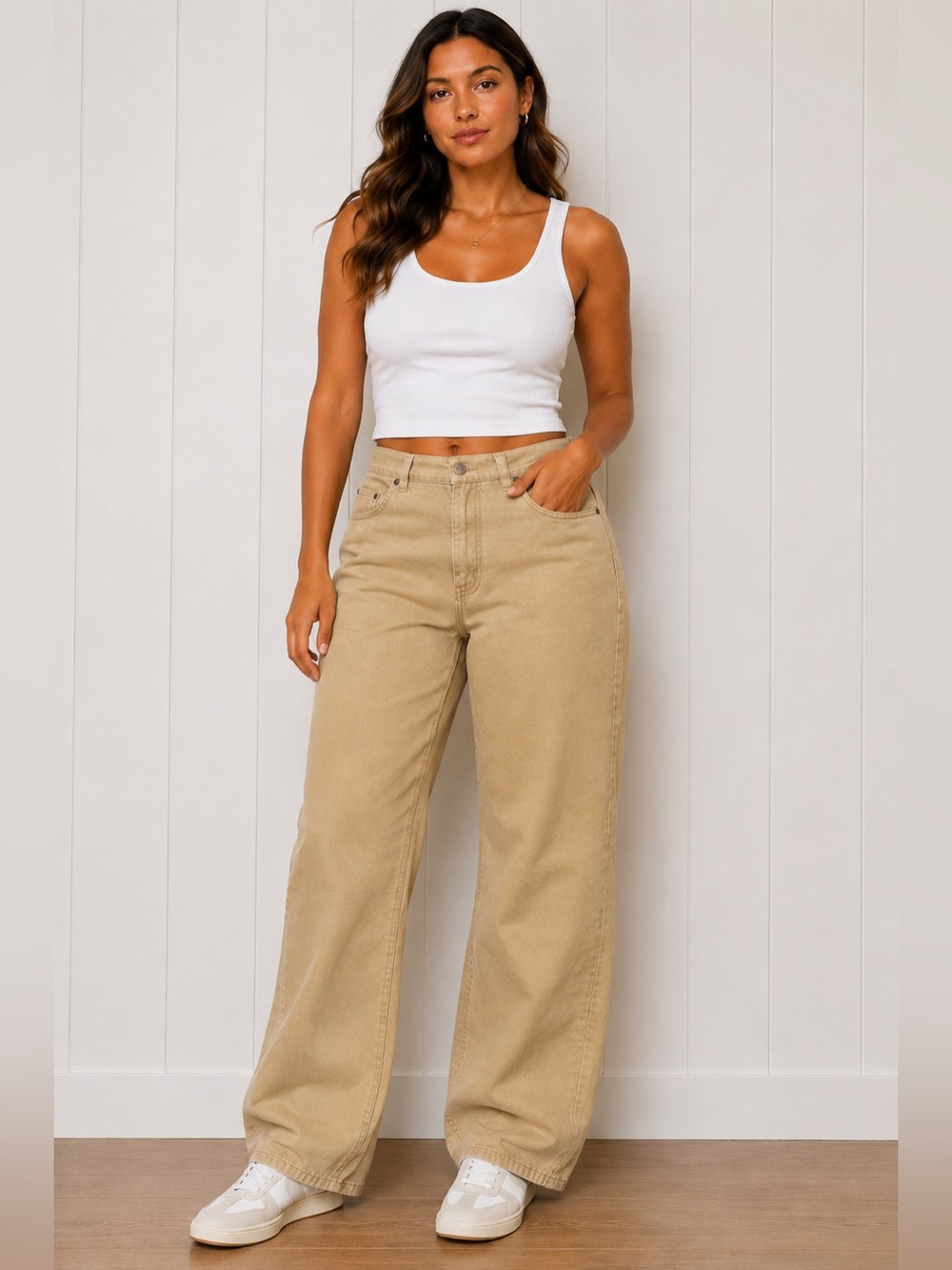 Lauren Ralph Lauren Khaki Five Pocket Straight Leg Pants 100% Cotton Size 14